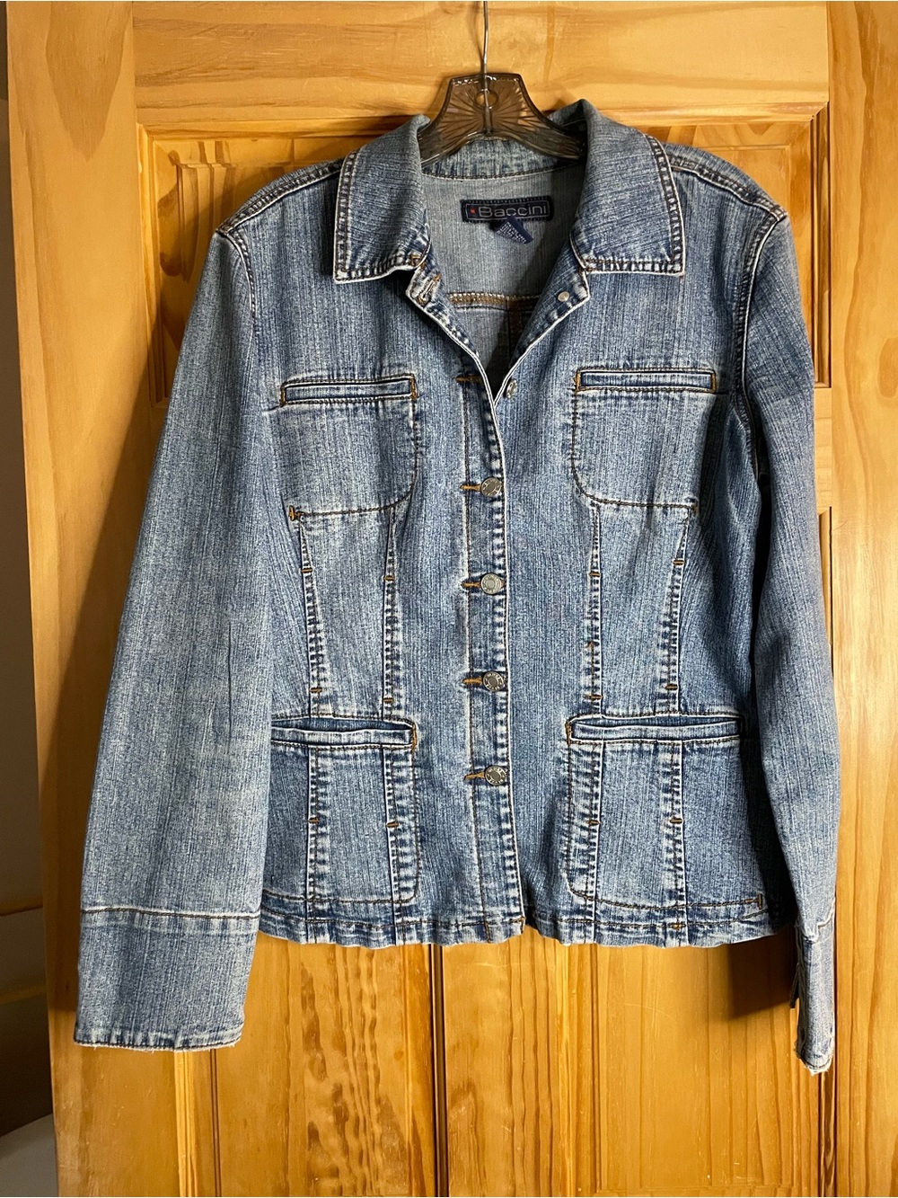 Baccini Light Blue Denim Jacket for Women